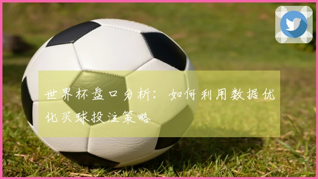 世界杯盘口分析：如何利用数据优化买球投注策略