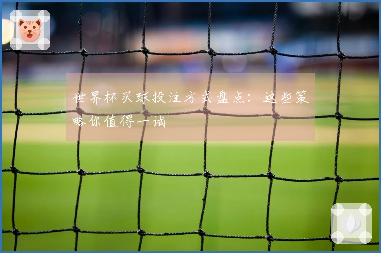 世界杯买球投注方式盘点：这些策略你值得一试